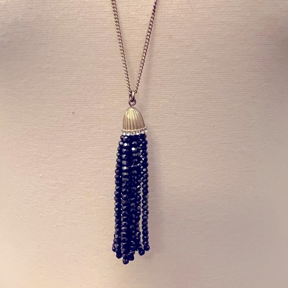 JCrew Long Beaded Tassel Necklace - Picture 2 of 3